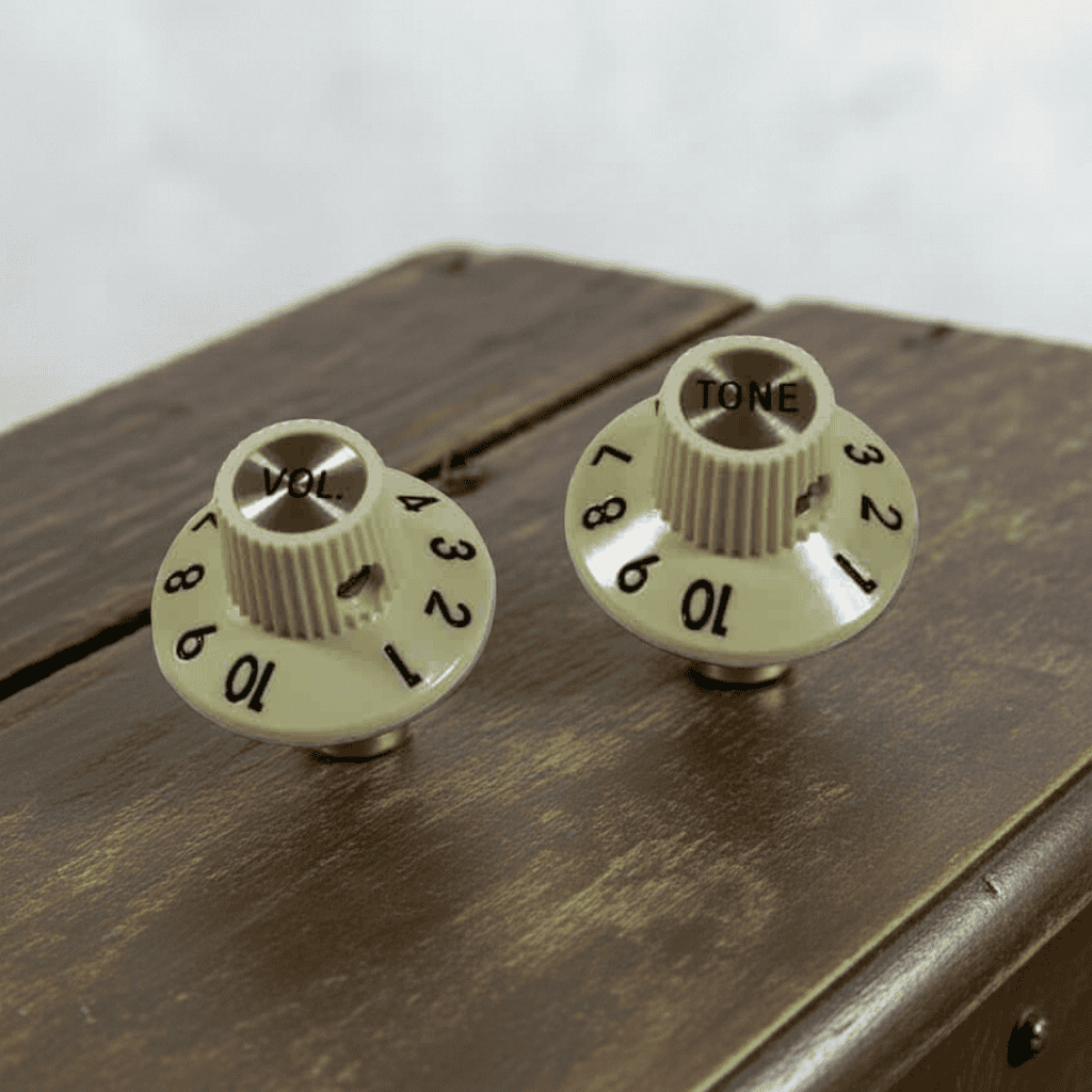 Perillas Kluson - Witch Hat / Antique White para Pot Solid Shaft