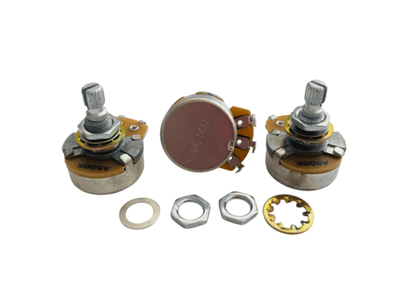 Potenciómetro orificio métrico - Audio 500k - Set 3 piezas WD