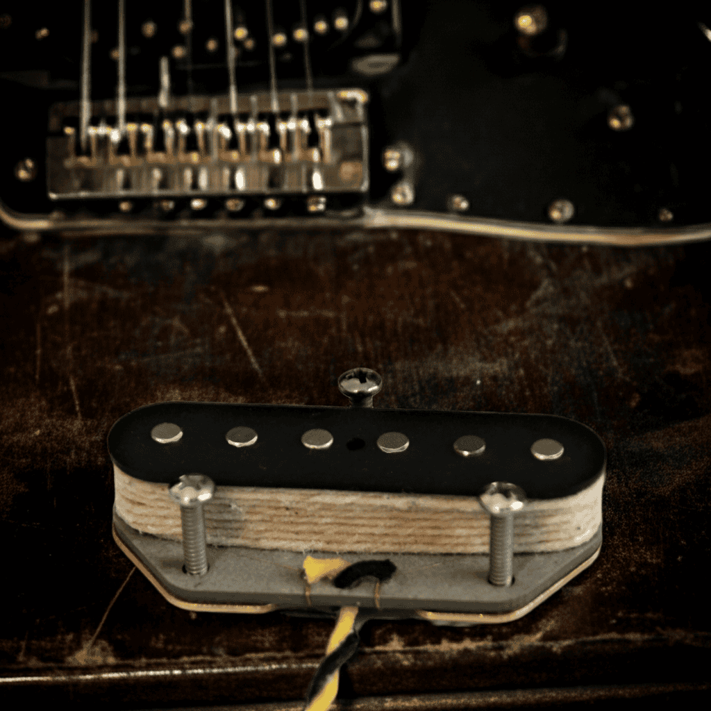 Pickup Bridge Vintage para Telecaster Alnico 5 (1964s), Hilo Blanco