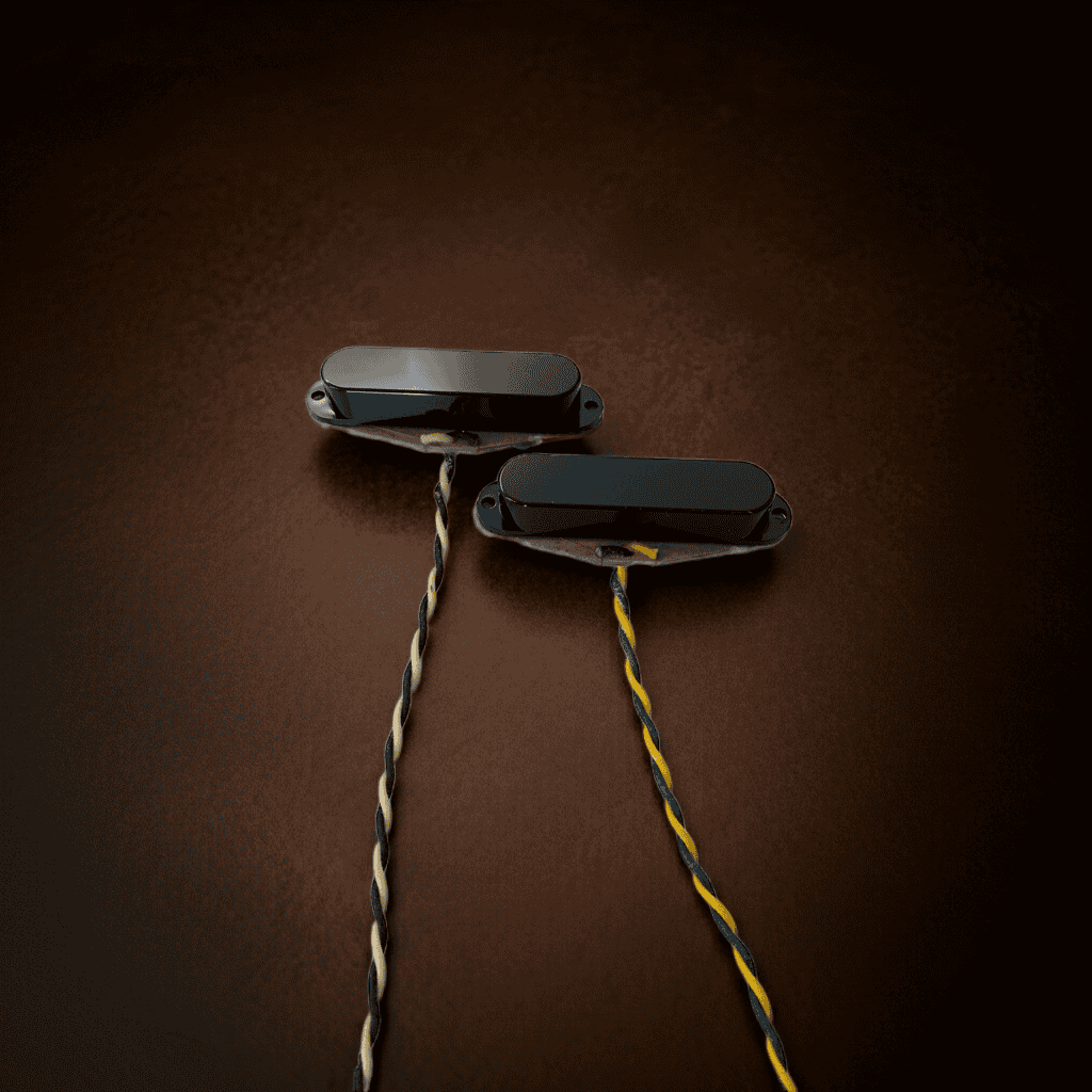 Set de Pastillas Vintage para Mustang o Duo-Sonic Alnico 5 (1964s) Cover Negro