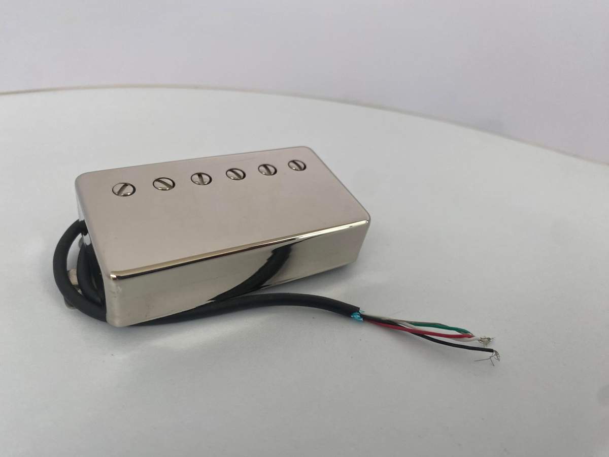 P.A.F. Calvilo Style Pastilla Alnico II, Cable de 4 hilos - Cover Silver Nickel - Image 2