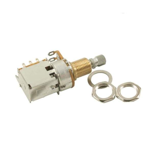 Potenciómetro Alpha Push Pull Split Shaft Audio 500k - Full Size 3/8